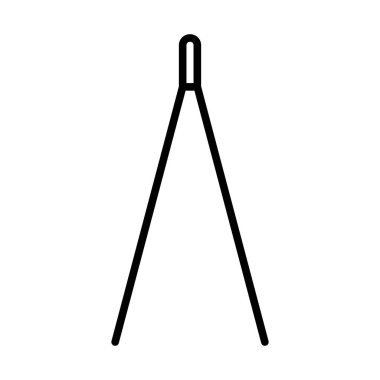 Elektronik Cımbız Simgesi. Düzenlenebilir genişlikte kalın tasarım. Vektör İllüstrasyonu.