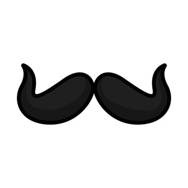 Poirot Bıyık Simgesi. Renk Doldurma Tasarımı ile Düzenlenebilir Kalın Tasarım. Vektör İllüstrasyonu.