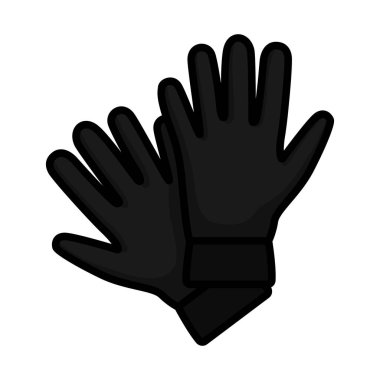 Suç Eldiveni Simgesi. Renk Doldurma Tasarımı ile Düzenlenebilir Kalın Tasarım. Vektör İllüstrasyonu.