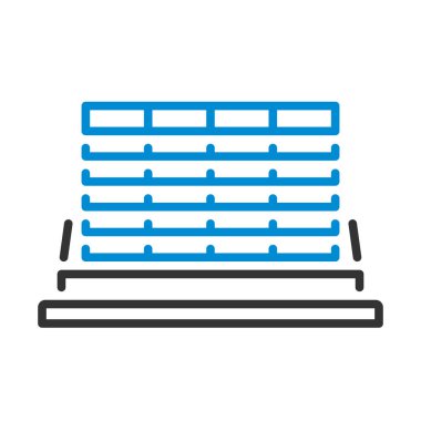 İnşaat Paleti Simgesi. Renk Doldurma Tasarımı ile Düzenlenebilir Kalın Tasarım. Vektör İllüstrasyonu.