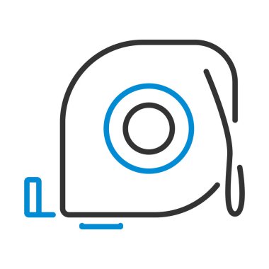 Sıkıştırma Ölçüm Simgesi. Renk Doldurma Tasarımı ile Düzenlenebilir Kalın Tasarım. Vektör İllüstrasyonu.