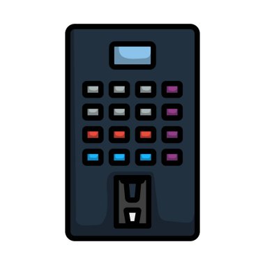 Kahve satma makinesinin ikonu. Renk Doldurma Tasarımı ile Düzenlenebilir Kalın Tasarım. Vektör İllüstrasyonu.