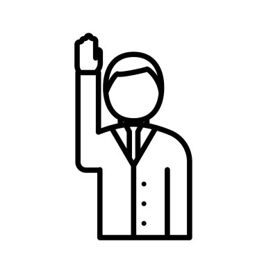 Adobe Illustrator Sanat. Düzenlenebilir genişlikte kalın tasarım. Vektör İllüstrasyonu.