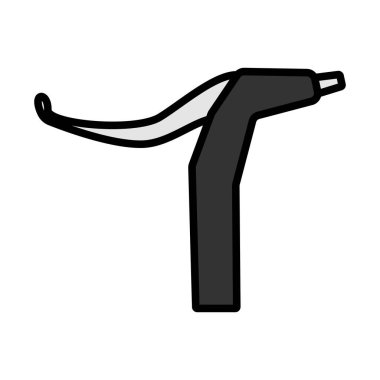 Bisiklet tutma kolu fren simgesi. Renk Doldurma Tasarımı ile Düzenlenebilir Kalın Tasarım. Vektör İllüstrasyonu.