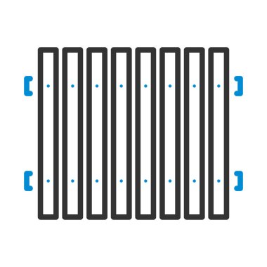 İnşaat Çiti Simgesi. Renk Doldurma Tasarımı ile Düzenlenebilir Kalın Tasarım. Vektör İllüstrasyonu.