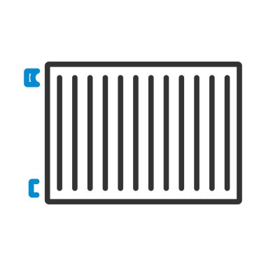 Radyatör Simgesi. Renk Doldurma Tasarımı ile Düzenlenebilir Kalın Tasarım. Vektör İllüstrasyonu.