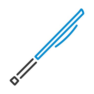 Kriket Yarasa Simgesi. Renk Doldurma Tasarımı ile Düzenlenebilir Kalın Tasarım. Vektör İllüstrasyonu.