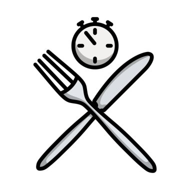 Fast Lunch Icon. Editable Bold Outline With Color Fill Design. Vector Illustration.