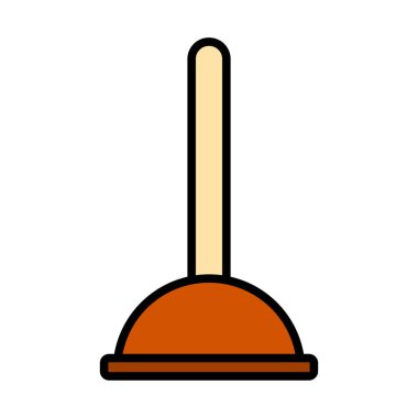 Pompa Simgesi. Renk Doldurma Tasarımı ile Düzenlenebilir Kalın Tasarım. Vektör İllüstrasyonu.