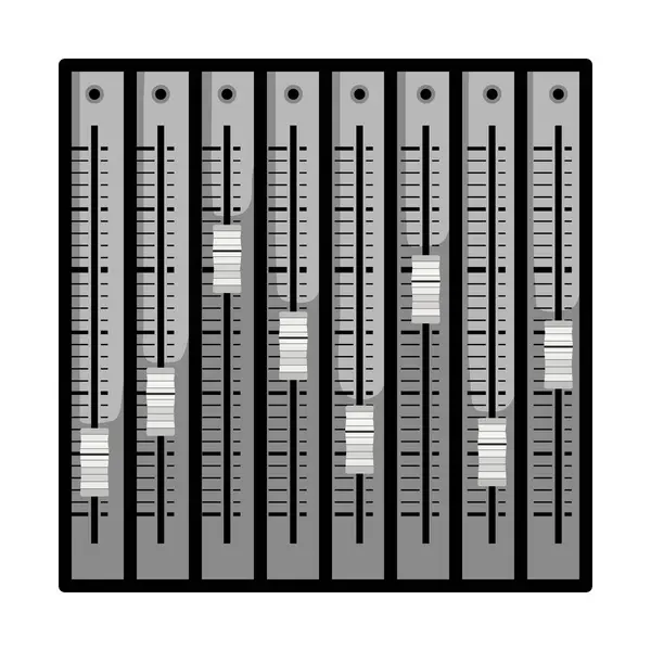 Піктограма Музичного Еквалайзера Сміливий Контур Дизайном Заповнення Кольорів Векторна Ілюстрація Ліцензійні Стокові Вектори