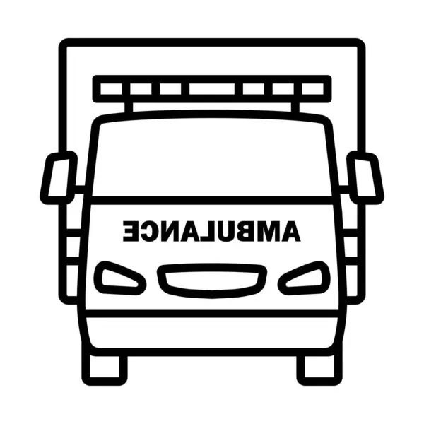Rettungswagen Symbol Kühnes Outline Design Mit Editierbarer Strichbreite Vektorillustration lizenzfreie Stockillustrationen