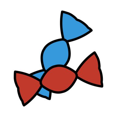 Şeker ikonu. Renk Doldurma Tasarımı ile Düzenlenebilir Kalın Tasarım. Vektör İllüstrasyonu.