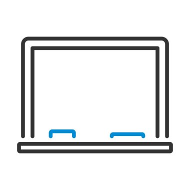 Sınıf Tahtası Simgesi. Renk Doldurma Tasarımı ile Düzenlenebilir Kalın Tasarım. Vektör İllüstrasyonu.