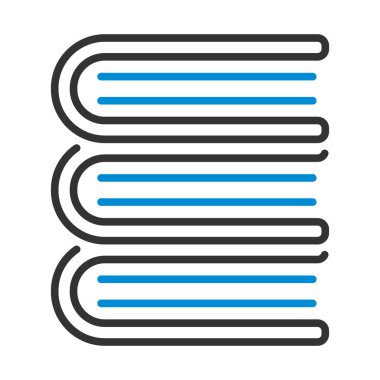 Kitap Yığını Simgesi. Renk Doldurma Tasarımı ile Düzenlenebilir Kalın Tasarım. Vektör İllüstrasyonu.