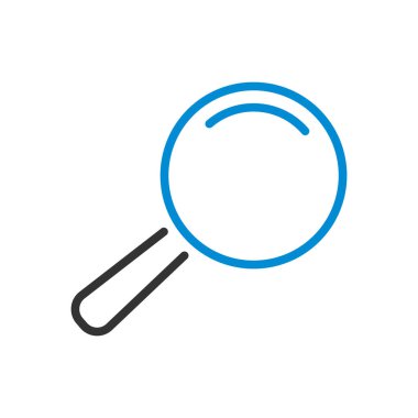 Büyüteç Simgesi. Renk Doldurma Tasarımı ile Düzenlenebilir Kalın Tasarım. Vektör İllüstrasyonu.