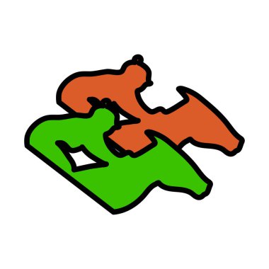 At Biniciliği Simgesi. Renk Doldurma Tasarımı ile Düzenlenebilir Kalın Tasarım. Vektör İllüstrasyonu.