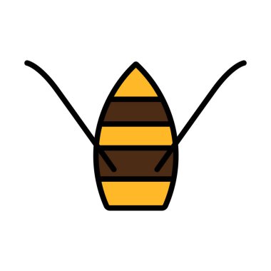 Kürek Teknesi Simgesi. Renk Doldurma Tasarımı ile Düzenlenebilir Kalın Tasarım. Vektör İllüstrasyonu.