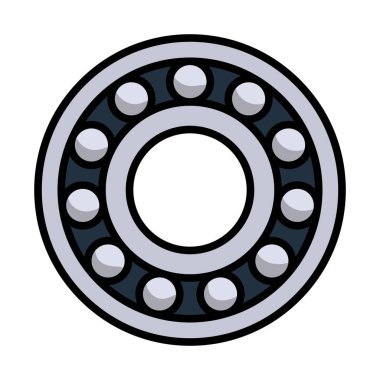 Simge 'ye yöneliyor. Renk Doldurma Tasarımı ile Düzenlenebilir Kalın Tasarım. Vektör İllüstrasyonu.