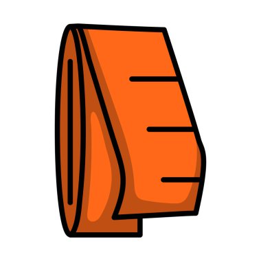 Terzi Ölçüm Bant Simgesi. Renk Doldurma Tasarımı ile Düzenlenebilir Kalın Tasarım. Vektör İllüstrasyonu.