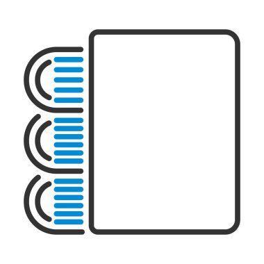 Kitap Yığını Simgesi. Renk Doldurma Tasarımı ile Düzenlenebilir Kalın Tasarım. Vektör İllüstrasyonu.