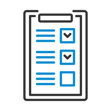 Eğitim Planı Tableti Simgesi. Renk Doldurma Tasarımı ile Düzenlenebilir Kalın Tasarım. Vektör İllüstrasyonu.