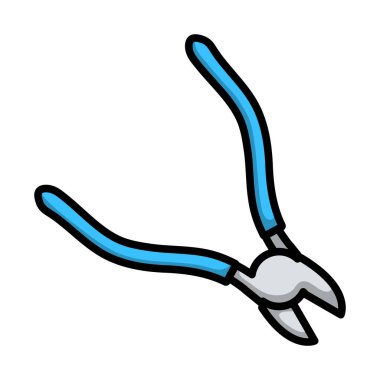 Yan Kesiciler Simgesi. Renk Doldurma Tasarımı ile Düzenlenebilir Kalın Tasarım. Vektör İllüstrasyonu.