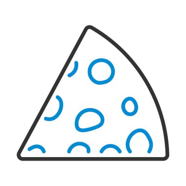 Peynir Simgesi. Renk Doldurma Tasarımı ile Düzenlenebilir Kalın Tasarım. Vektör İllüstrasyonu.