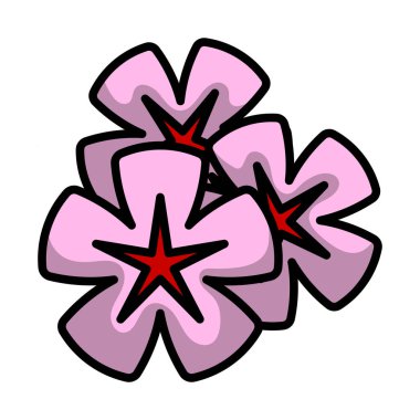 Frangipani Çiçek Simgesi. Renk Doldurma Tasarımı ile Düzenlenebilir Kalın Tasarım. Vektör İllüstrasyonu.