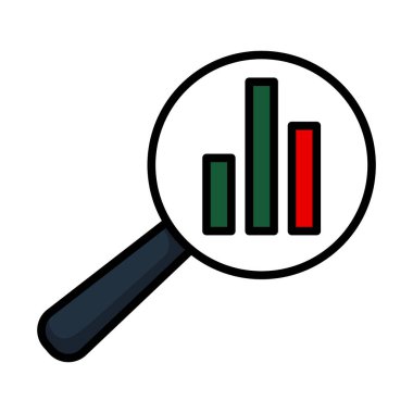 Analitik Simge. Renk Doldurma Tasarımı ile Düzenlenebilir Kalın Tasarım. Vektör İllüstrasyonu.
