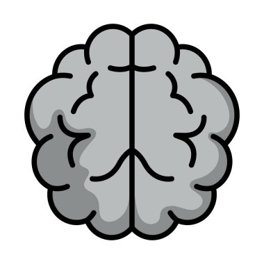 Beyin Fırtınası Simgesi. Renk Doldurma Tasarımı ile Düzenlenebilir Kalın Tasarım. Vektör İllüstrasyonu.