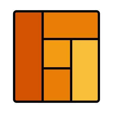 Parke Plank Deseni Simgesi. Renk Doldurma Tasarımı ile Düzenlenebilir Kalın Tasarım. Vektör İllüstrasyonu.