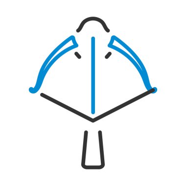 Tatar yayı ikonu. Renk Doldurma Tasarımı ile Düzenlenebilir Kalın Tasarım. Vektör İllüstrasyonu.