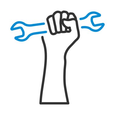 Labor Day Icon. Editable Bold Outline With Color Fill Design. Vector Illustration.