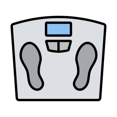 Simge Döşeme Ölçekleri. Renk Doldurma Tasarımı ile Düzenlenebilir Kalın Tasarım. Vektör İllüstrasyonu.