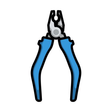 Kerpeten ikonu. Renk Doldurma Tasarımı ile Düzenlenebilir Kalın Tasarım. Vektör İllüstrasyonu.