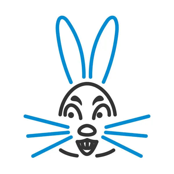 Ікона Пасхального Кролика Сміливий Контур Дизайном Заповнення Кольорів Векторна Ілюстрація Векторна Графіка