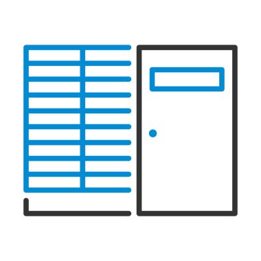 Konferans Odası Simgesi. Renk Doldurma Tasarımı ile Düzenlenebilir Kalın Tasarım. Vektör İllüstrasyonu.