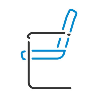 Misafir ofis başkanı ikonu. Renk Doldurma Tasarımı ile Düzenlenebilir Kalın Tasarım. Vektör İllüstrasyonu.