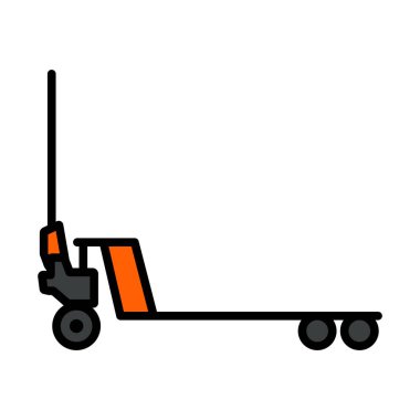 Hidrolik Trolley Jack Icon. Renk Doldurma Tasarımı ile Düzenlenebilir Kalın Tasarım. Vektör İllüstrasyonu.