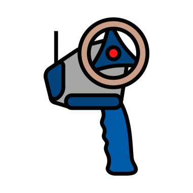 Bant Bantlayıcısı Simgesi. Renk Doldurma Tasarımı ile Düzenlenebilir Kalın Tasarım. Vektör İllüstrasyonu.