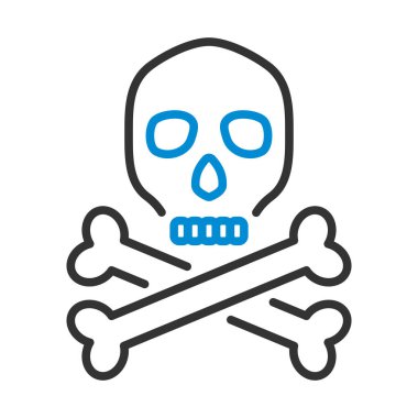 Zehir Simgesi Simgesi. Renk Doldurma Tasarımı ile Düzenlenebilir Kalın Tasarım. Vektör İllüstrasyonu.