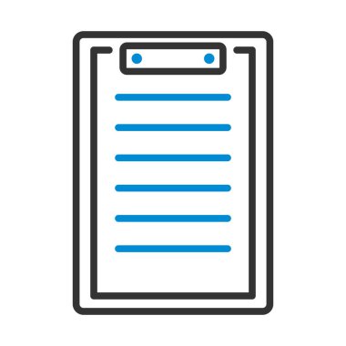 Hastalık Geçmişi Simgesi. Renk Doldurma Tasarımı ile Düzenlenebilir Kalın Tasarım. Vektör İllüstrasyonu.