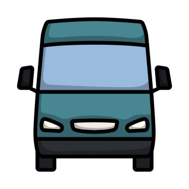 Van Icon. Renk Doldurma Tasarımı ile Düzenlenebilir Kalın Tasarım. Vektör İllüstrasyonu.