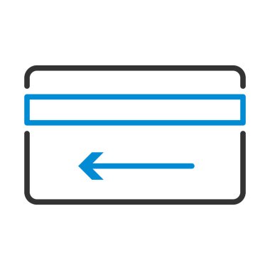 Nakit Kredi Kartı Simgesi. Renk Doldurma Tasarımı ile Düzenlenebilir Kalın Tasarım. Vektör İllüstrasyonu.