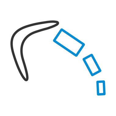 Nakit Bumerang Simgesi. Renk Doldurma Tasarımı ile Düzenlenebilir Kalın Tasarım. Vektör İllüstrasyonu.