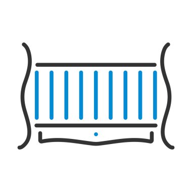 Beşik Simgesi. Renk Doldurma Tasarımı ile Düzenlenebilir Kalın Tasarım. Vektör İllüstrasyonu.