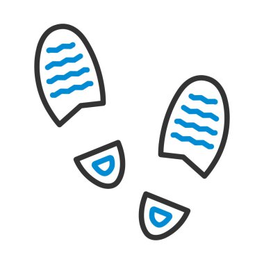 Man Footprint Icon. Editable Bold Outline With Color Fill Design. Vector Illustration. clipart