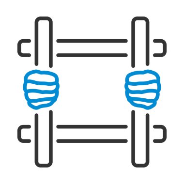 Eller Tutma Cezaevi Parmaklıkları Simgesi. Renk Doldurma Tasarımı ile Düzenlenebilir Kalın Tasarım. Vektör İllüstrasyonu.