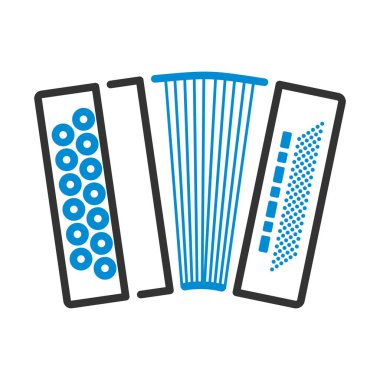 Accordion Icon. Editable Bold Outline With Color Fill Design. Vector Illustration. clipart