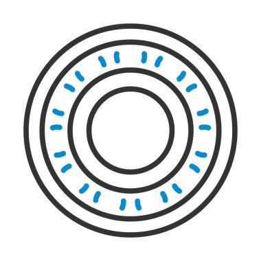 Simge 'ye yöneliyor. Renk Doldurma Tasarımı ile Düzenlenebilir Kalın Tasarım. Vektör İllüstrasyonu.